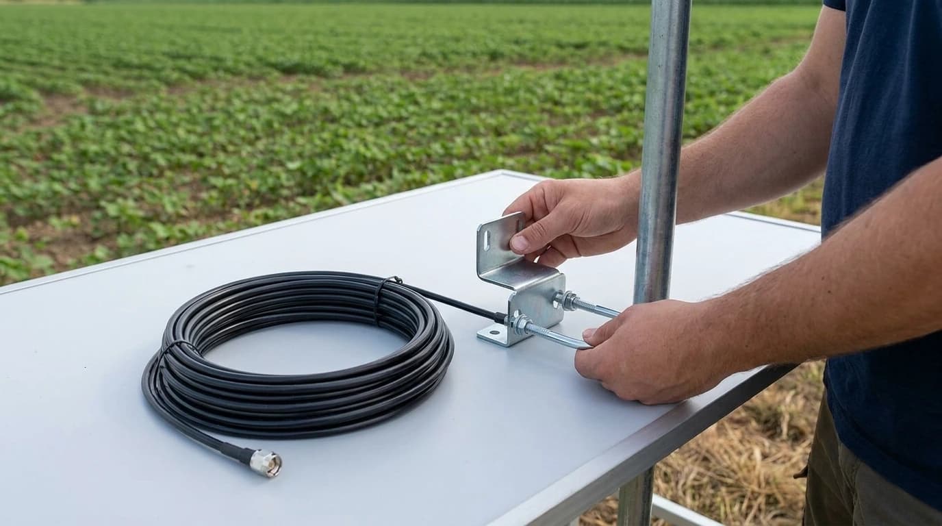 WatchDog Retriever antennahosszabbító kábel tartóval, 3 m – használat közben, AI-generált kép