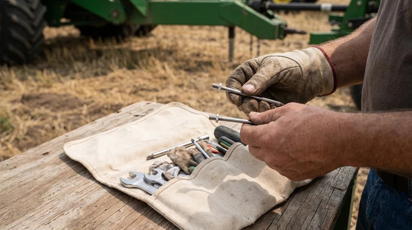 TDR mérőrúd-pár 7,6 cm (3,0") – TDR 350, TDR 250 és TDR 150 műszerekhez – használat közben, AI-generált kép